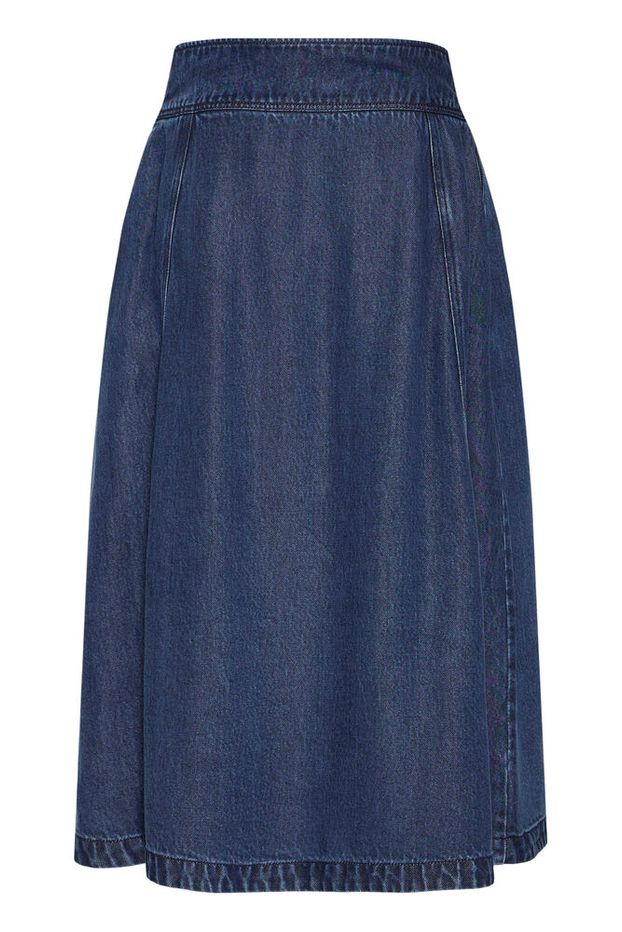 Atelier Rêve Kjole - IRRisle Denim Nederdel i Medium Blå