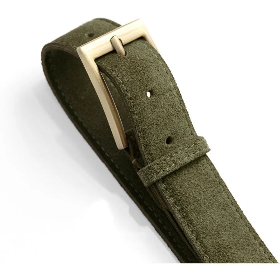 Depeche Bælte - 17550 Jeans Bælte Ruskind i Army Green