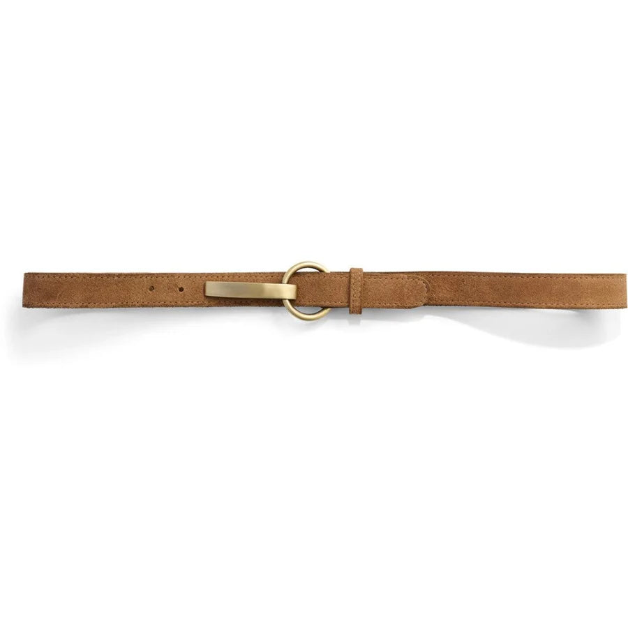 Depeche Bælte - 17544 Jeans Bælte Ruskind i Dark Camel