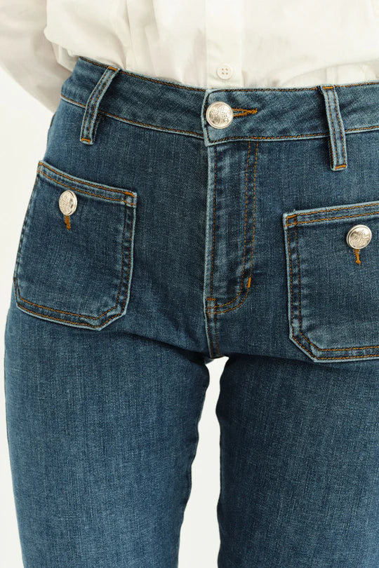 Pieszak Jeans - PD-Jelena 70´s Jeans Wash Washington i Denim Blue