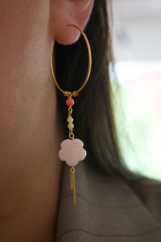 Stine A Ørering - 1425 Cherry Blossom Hoop Ørering