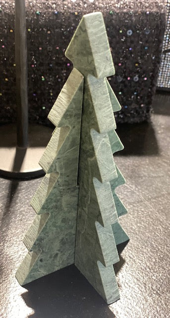 Mangus - Marmor Juletræ i Grøn 18cm