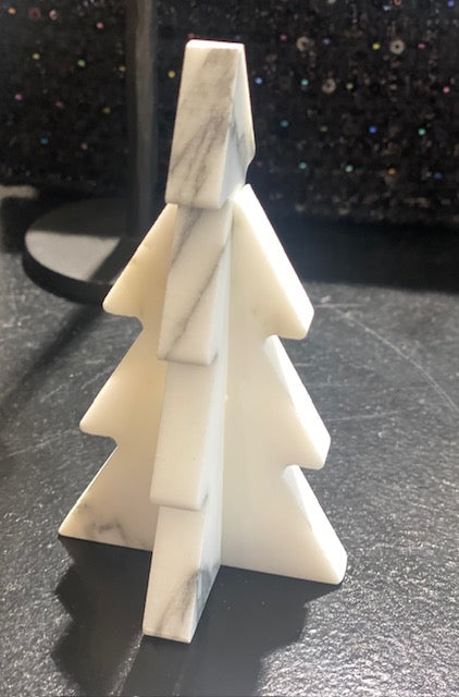 Mangus Juletræ - Marmor Juletræ i Hvid 12cm