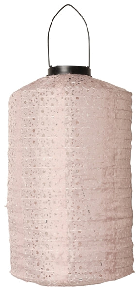 C´est Bon Lanterne - Cylinder Lanterne Med Solceller i Lys Pink
