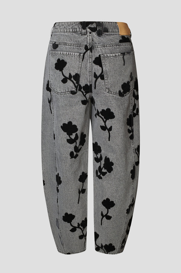 Second Female Jeans - Lawrissa Denim Barrel Jeans i Grå