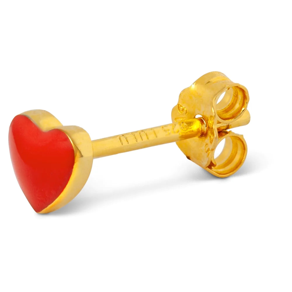 LULU Copenhagen Ørering - Love U Ørering Hjerte i Rød