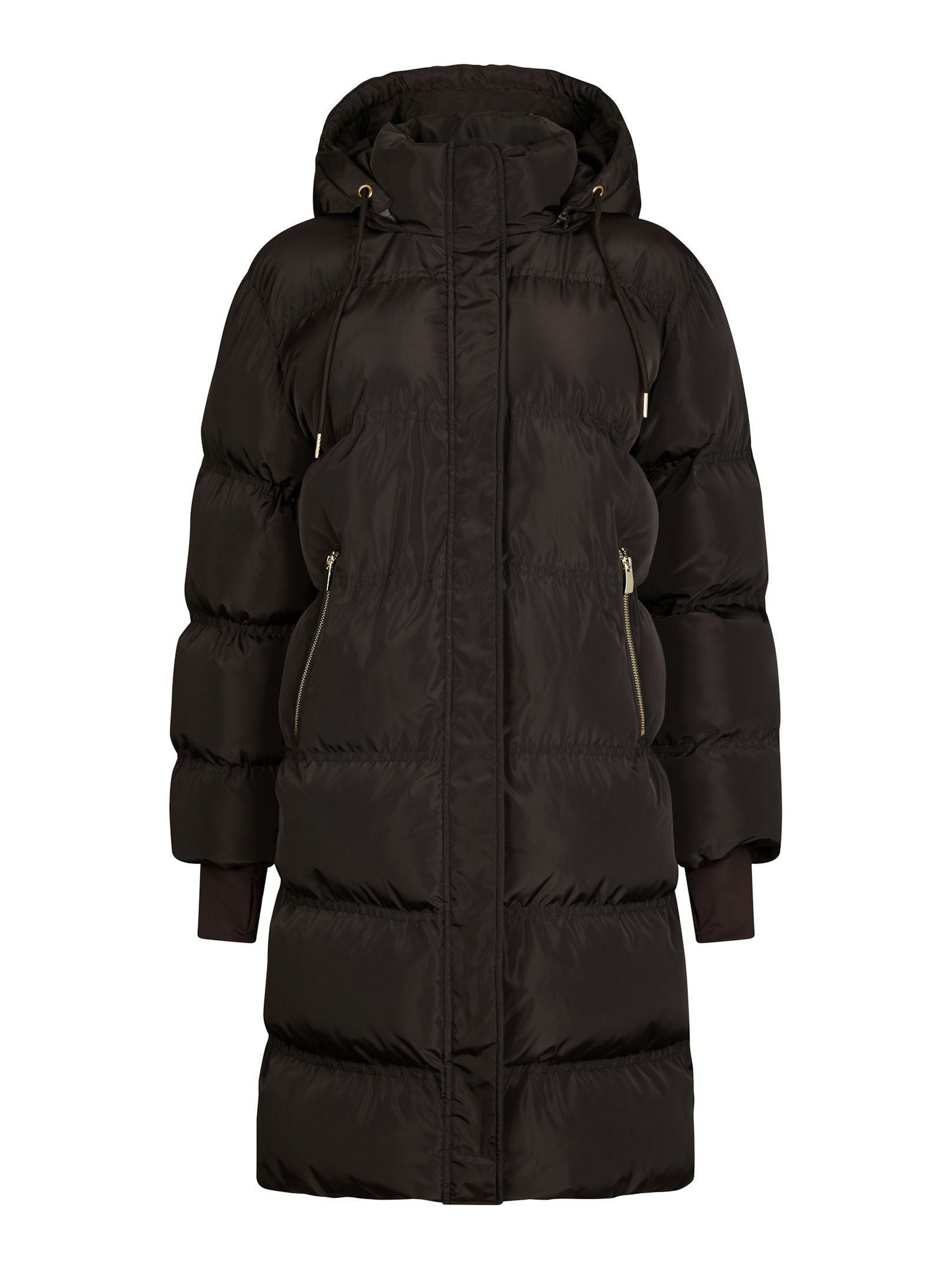 Neo Noir Jakke - Lucette Puffer Jakke i Dark Brown