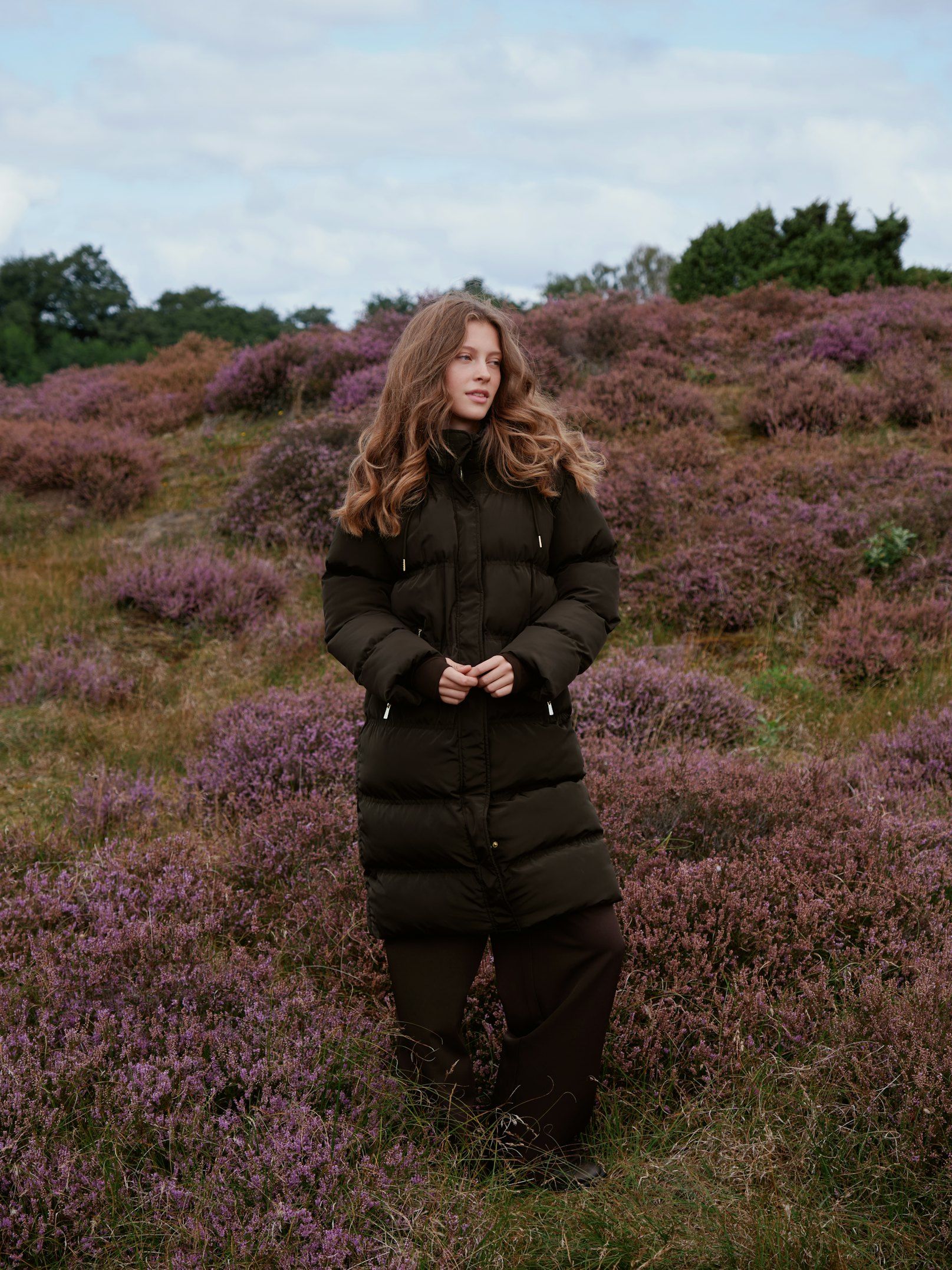 Neo Noir Jakke - Lucette Puffer Jakke i Dark Brown