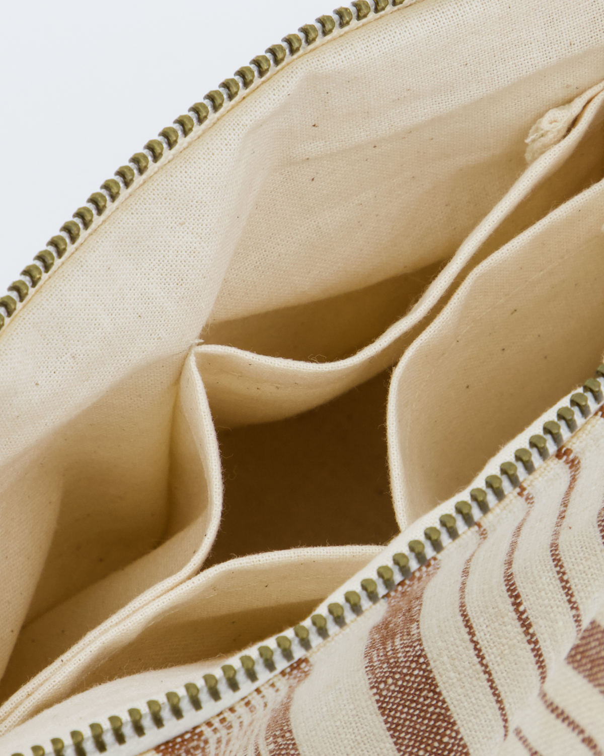 Meraki Toilet Taske - Makeup Pung/Taske MKTerracotta i Brun Strib