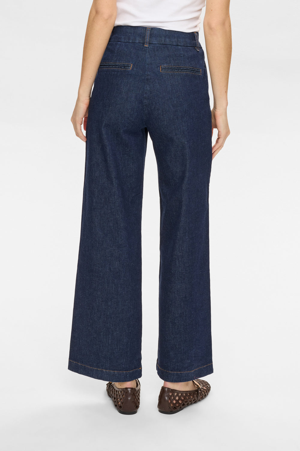 Nümph Bukser - NuAmber Hr Wide Jeans I Dark Blue Denim