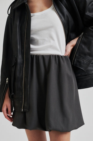 Second Female Nederdel - Otilia Kort Nederdel i Dark Grey Melange