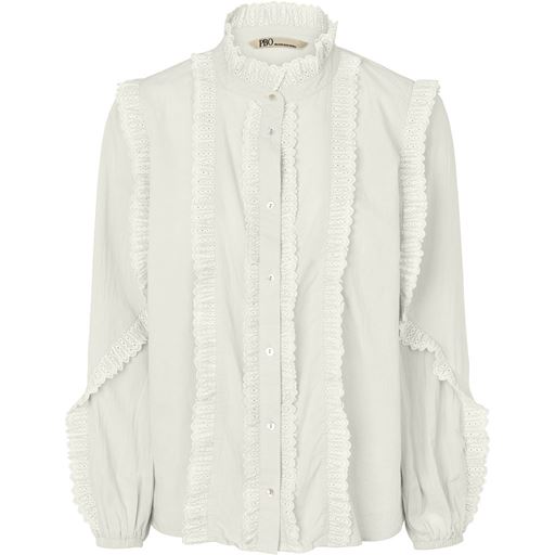 PBO Bluse - Ava Bluse i Star White