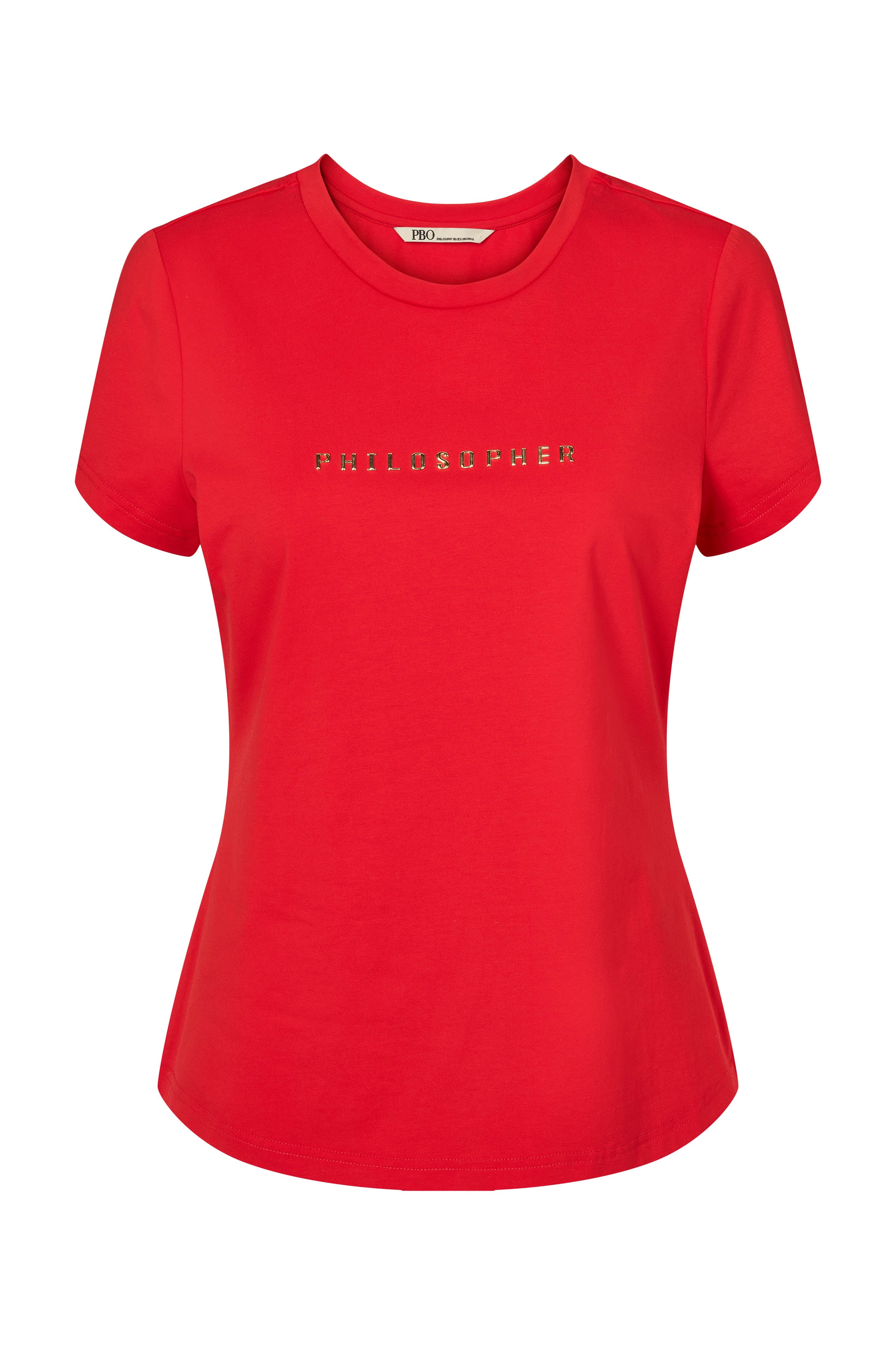 PBO T-shirt - Pbo Philosopher SS T-shirt i Aurora Rød