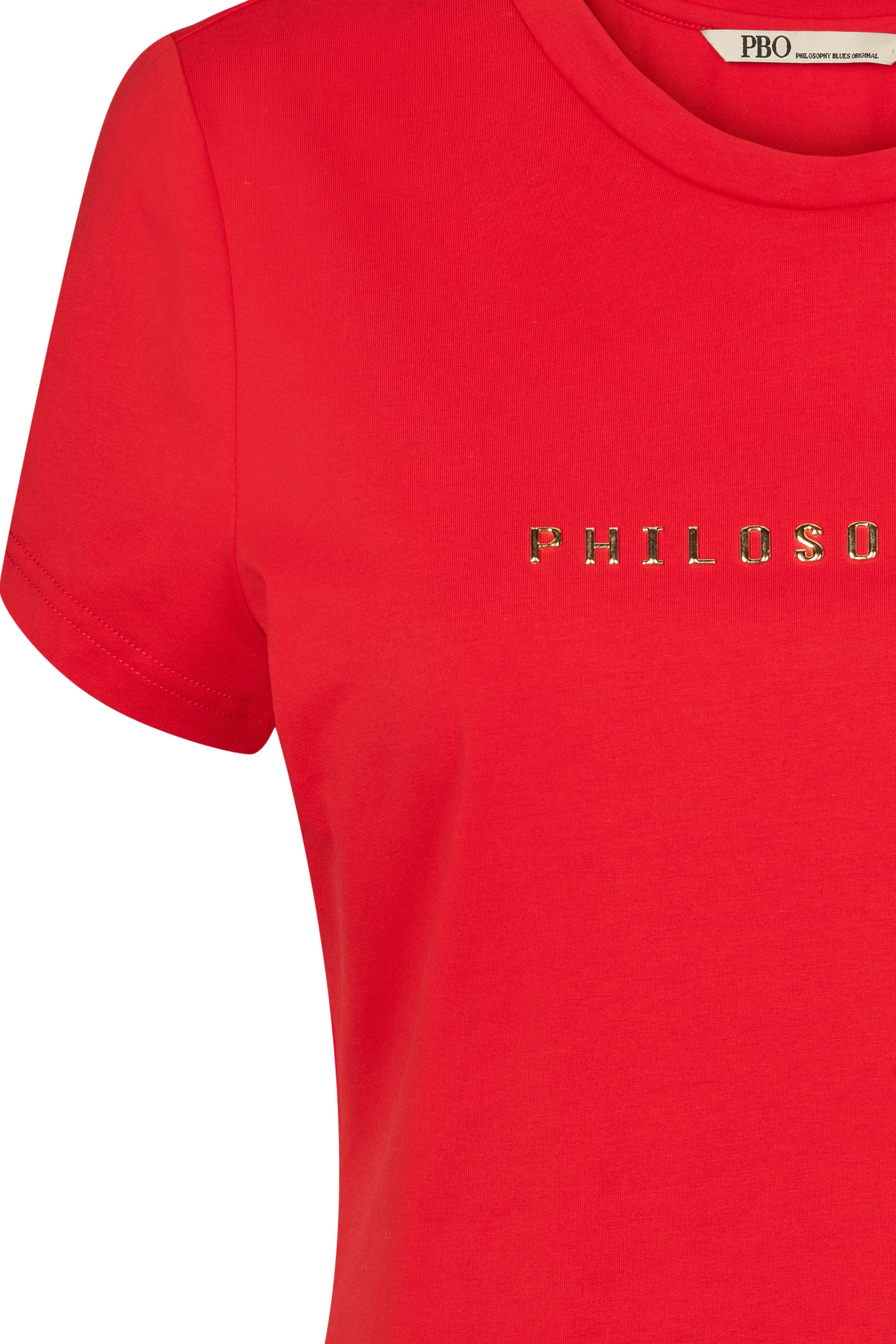 PBO T-shirt - Pbo Philosopher SS T-shirt i Aurora Rød