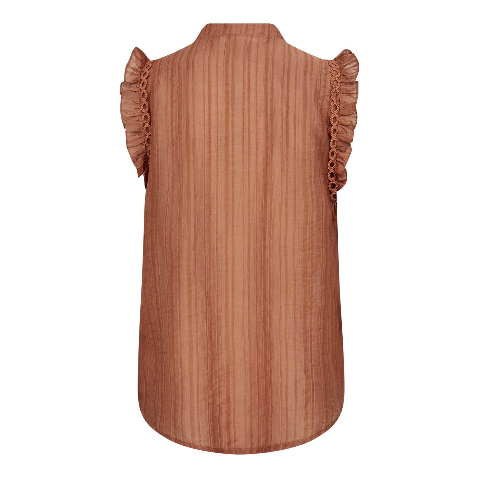 Co´Couture Top - Reggiecc Frill Top Suntan
