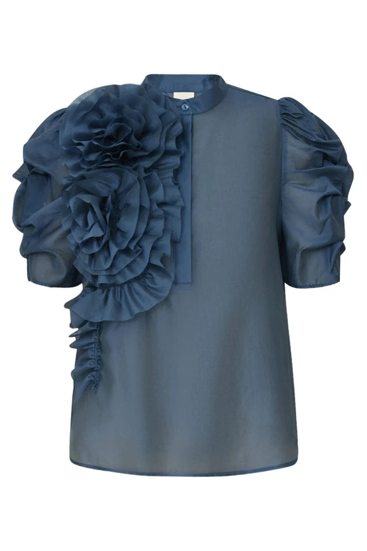 Gossia Bluse - AnnsofiGO Bluse i Dusty Blue