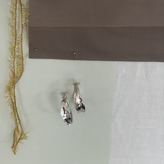 Stine A Ørering - Liquid Creol Ørering i Sølv