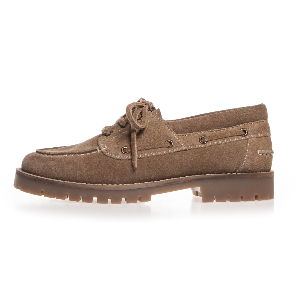 COPENHAGEN SHOES Sejlersko - The Walk Suede Sejlersko i Biscuit