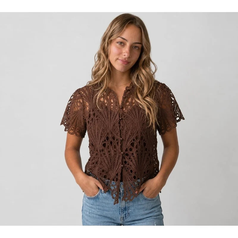 Tim & Simonsen Bluse - Thyra Blonde Bluse i Brun