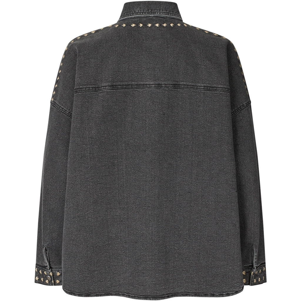 Lollys Laundry Skjorte - VeidaLL Skjorte i Washed Black Denim