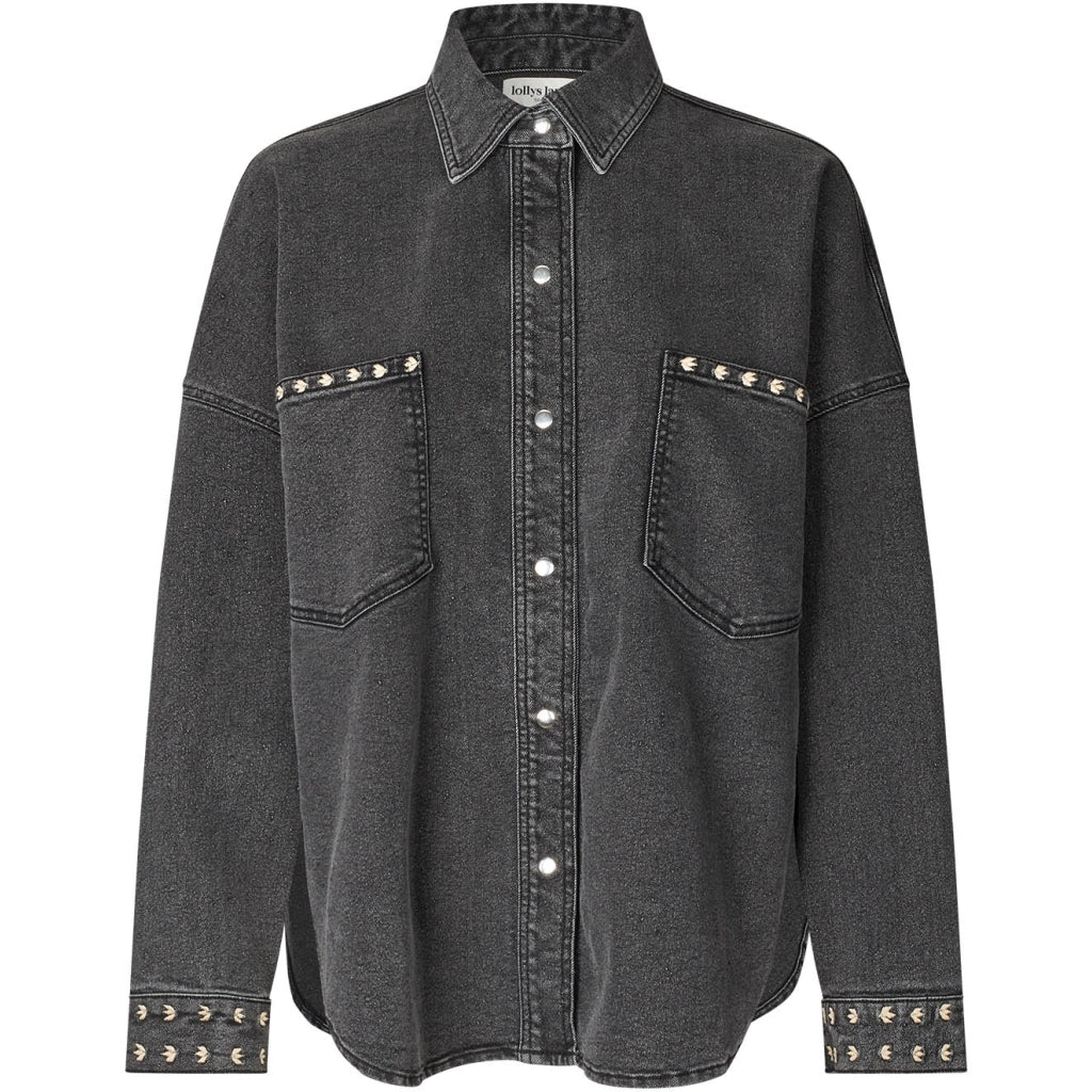 Lollys Laundry Skjorte - VeidaLL Skjorte i Washed Black Denim