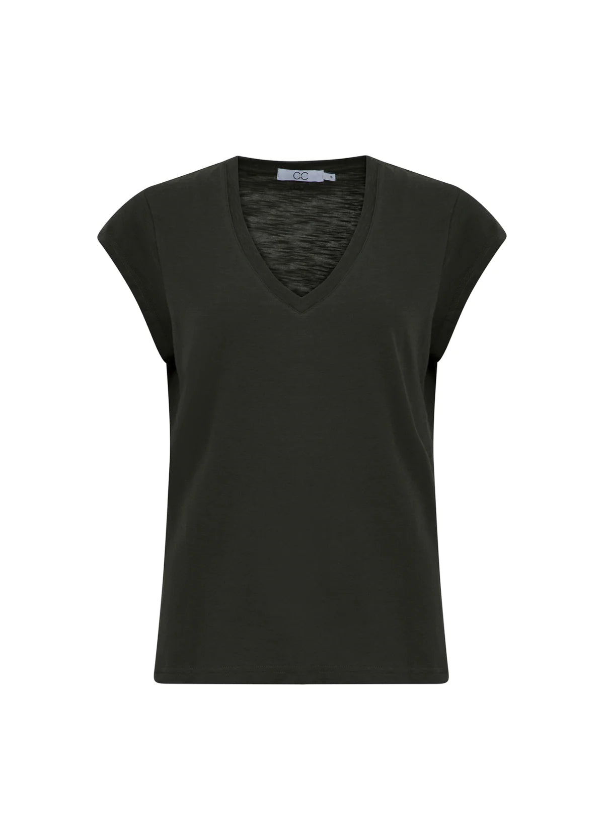 Coster Copenhagen - CC Heart Basic V-hals T-shirt i Sort