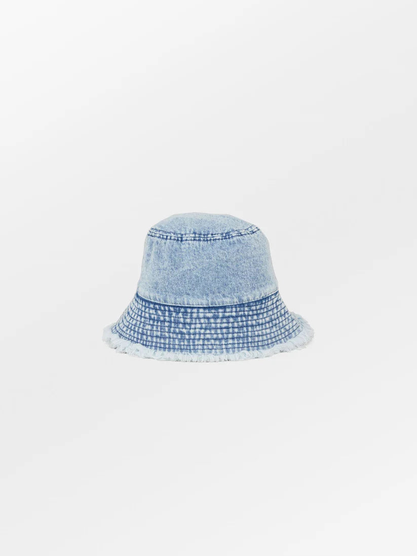 Beck Søndergaard Hat - Washed Denima Bølle Hat i Denim Blå