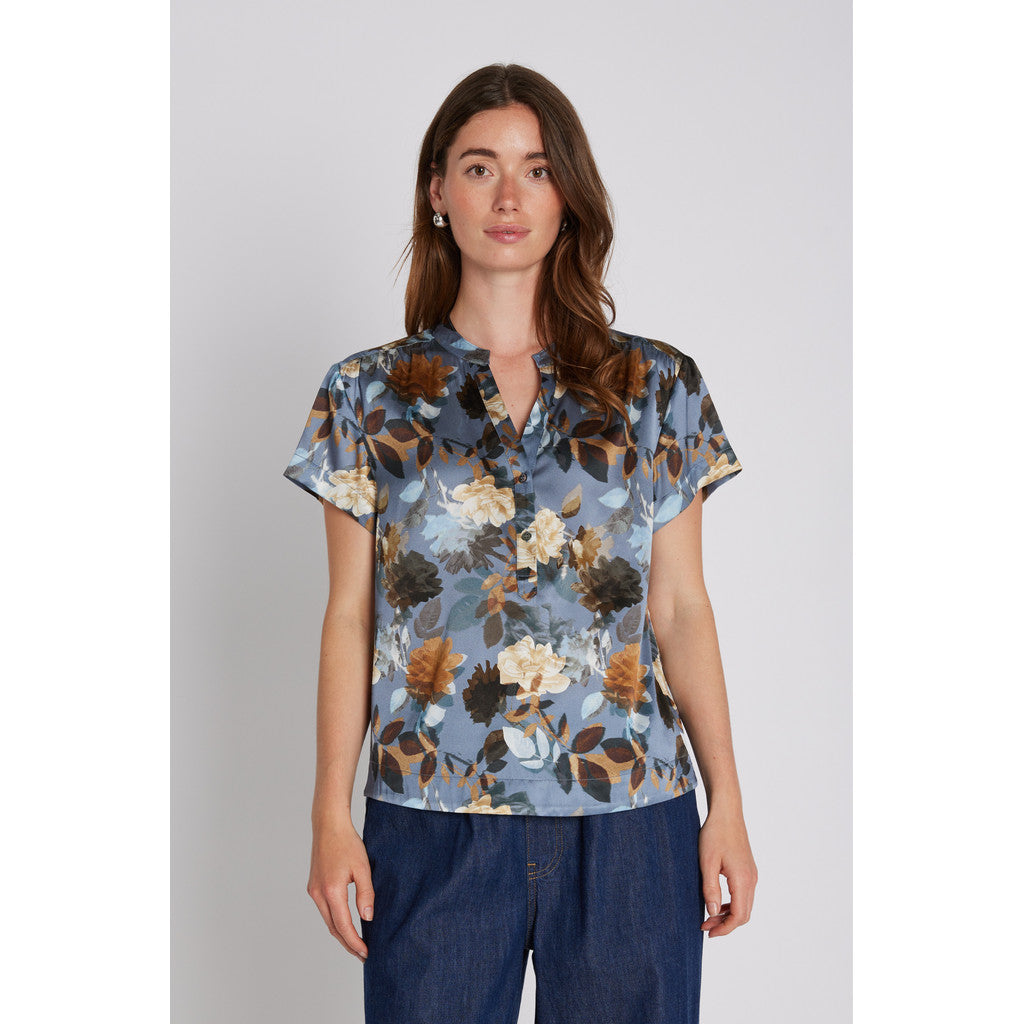 PBO Bluse - PBOKila Bluse i Dark Flower Print