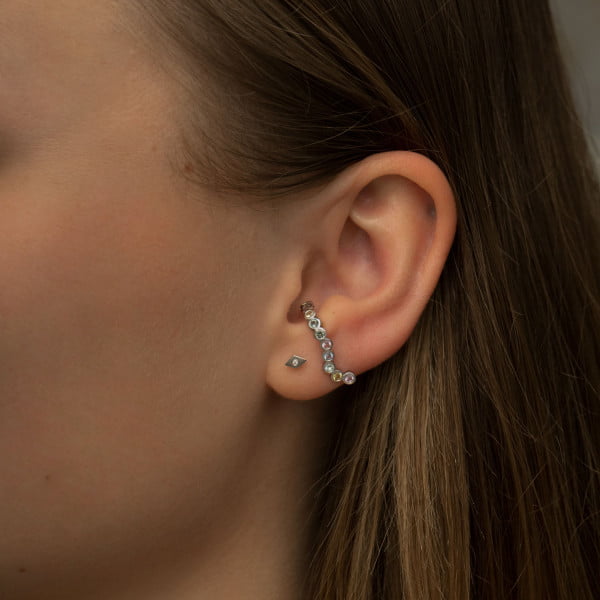 Stine A Ørering - Candy Sparkle Hugging Ørestik i Sølv