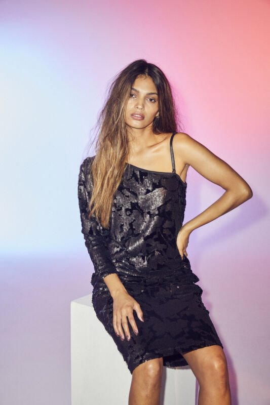 Co´Couture - Sera Paillet Kjole i Sort