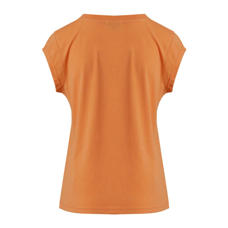 Coster Copenhagen T-shirt - CC Heart Basic T-shirt Rund Hals i Sunset Orange