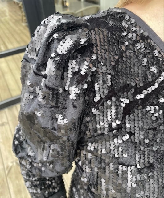 Co´Couture - Sera Paillet Kjole i Sort