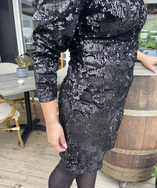 Co´Couture - Sera Paillet Kjole i Sort