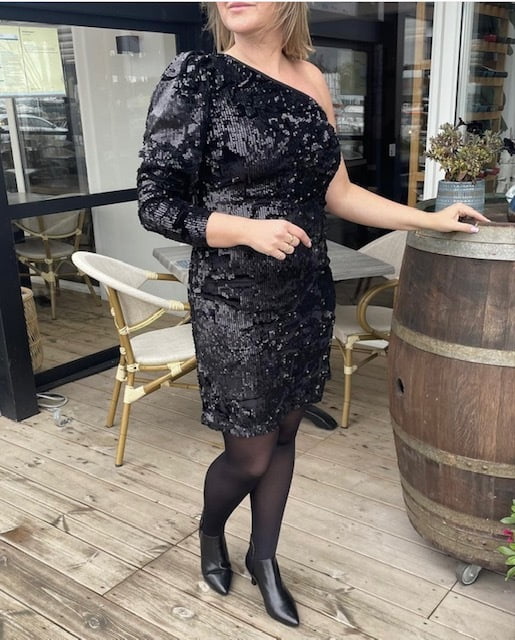 Co´Couture - Sera Paillet Kjole i Sort