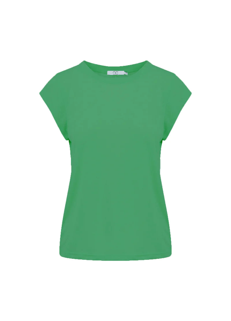 Coster Copenhagen - CC Heart Basic T-shirt Rund Hals i Emerald Grøn