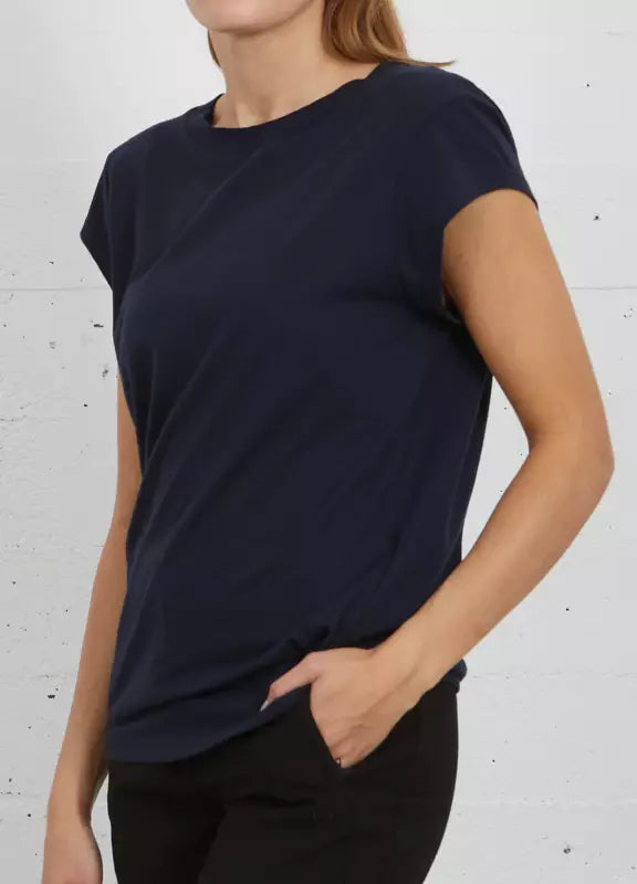 Coster Copenhagen T-shirt - CC Heart Basic T-shirt Rund Hals i Night Sky Blue