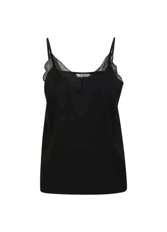 Coster Copenhagen - CC Heart Luna Woven Lace Top i Sort