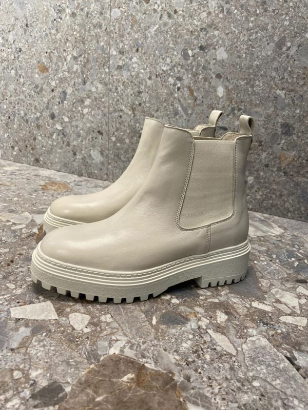 Phenumb Støvle - Coin Lux Kort Støvle i Creme