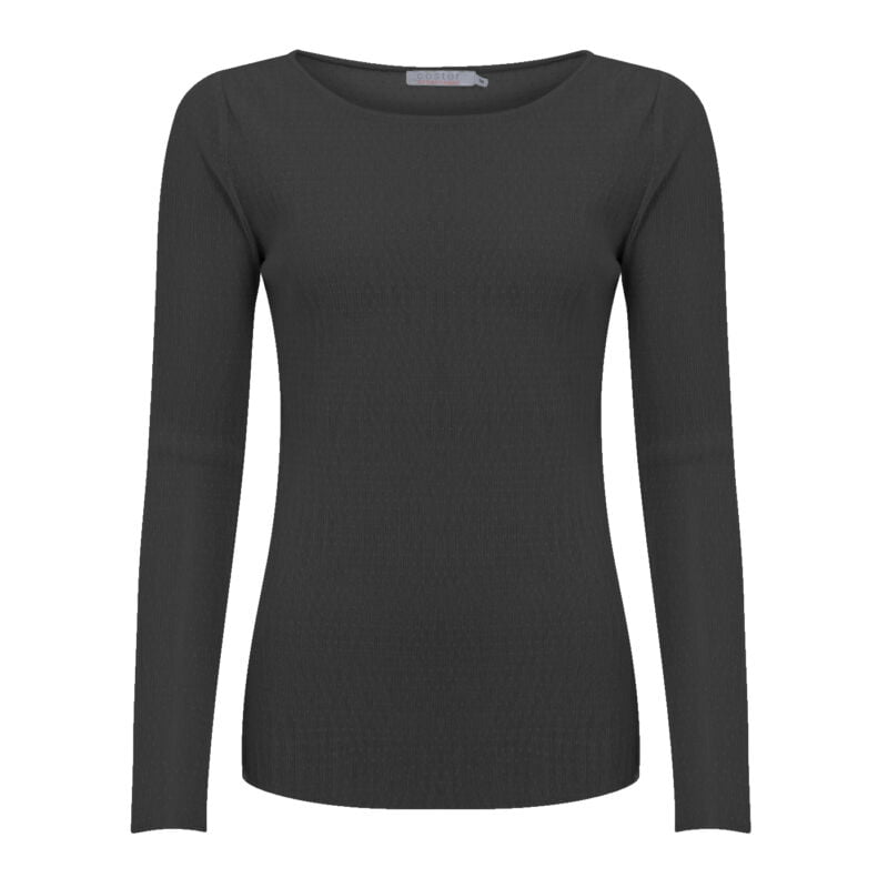 Coster Copenhagen - Lace Top L/S i Sort