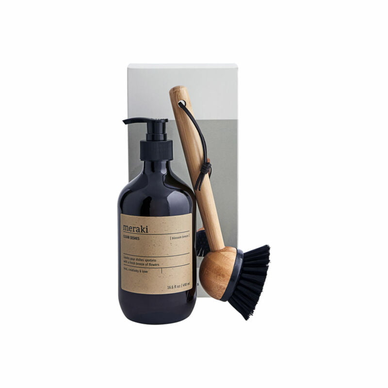 Meraki Gaveæske - Gaveæske m. Opvaskemiddel og Børste Blossom Breeze