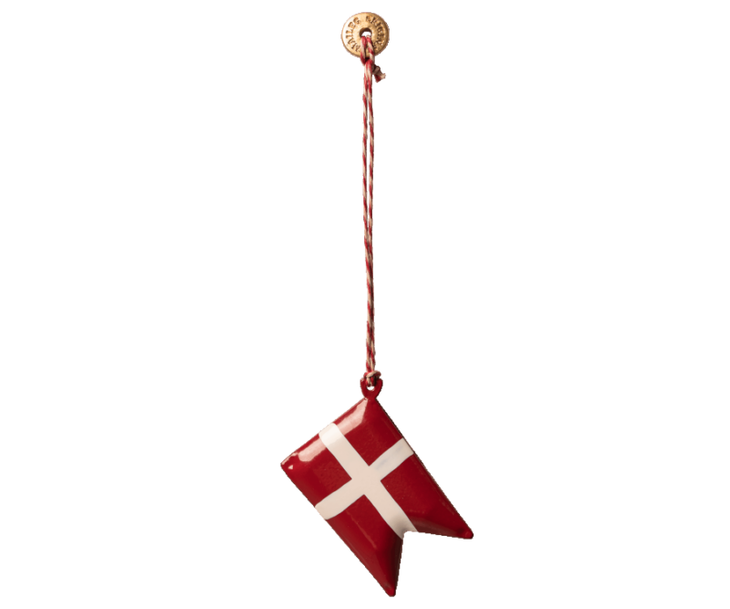 Maileg Pynt - Metal Ornament Dansk Flag