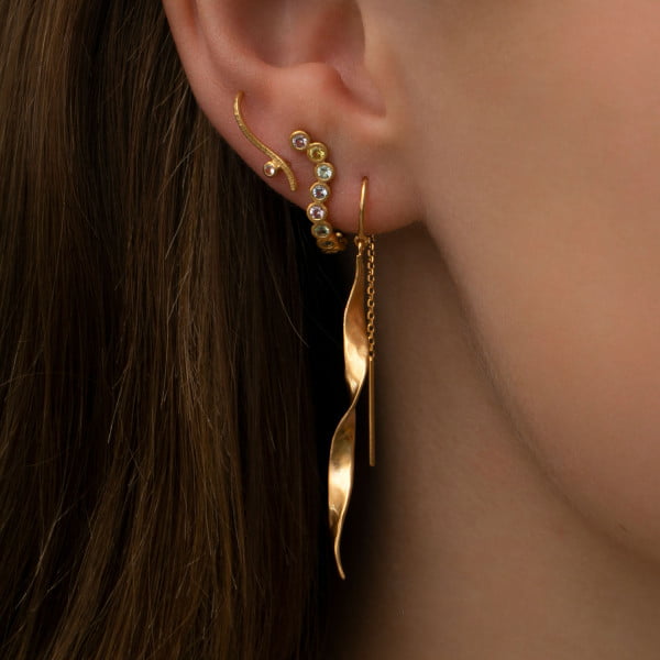 Stine A Ørering - Lang Twisted Banket Ørering