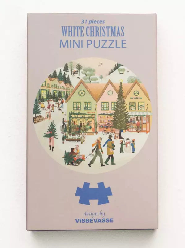 Visse Vasse Puslespil - White Christmas Mini Puslespil med 31 Brikker