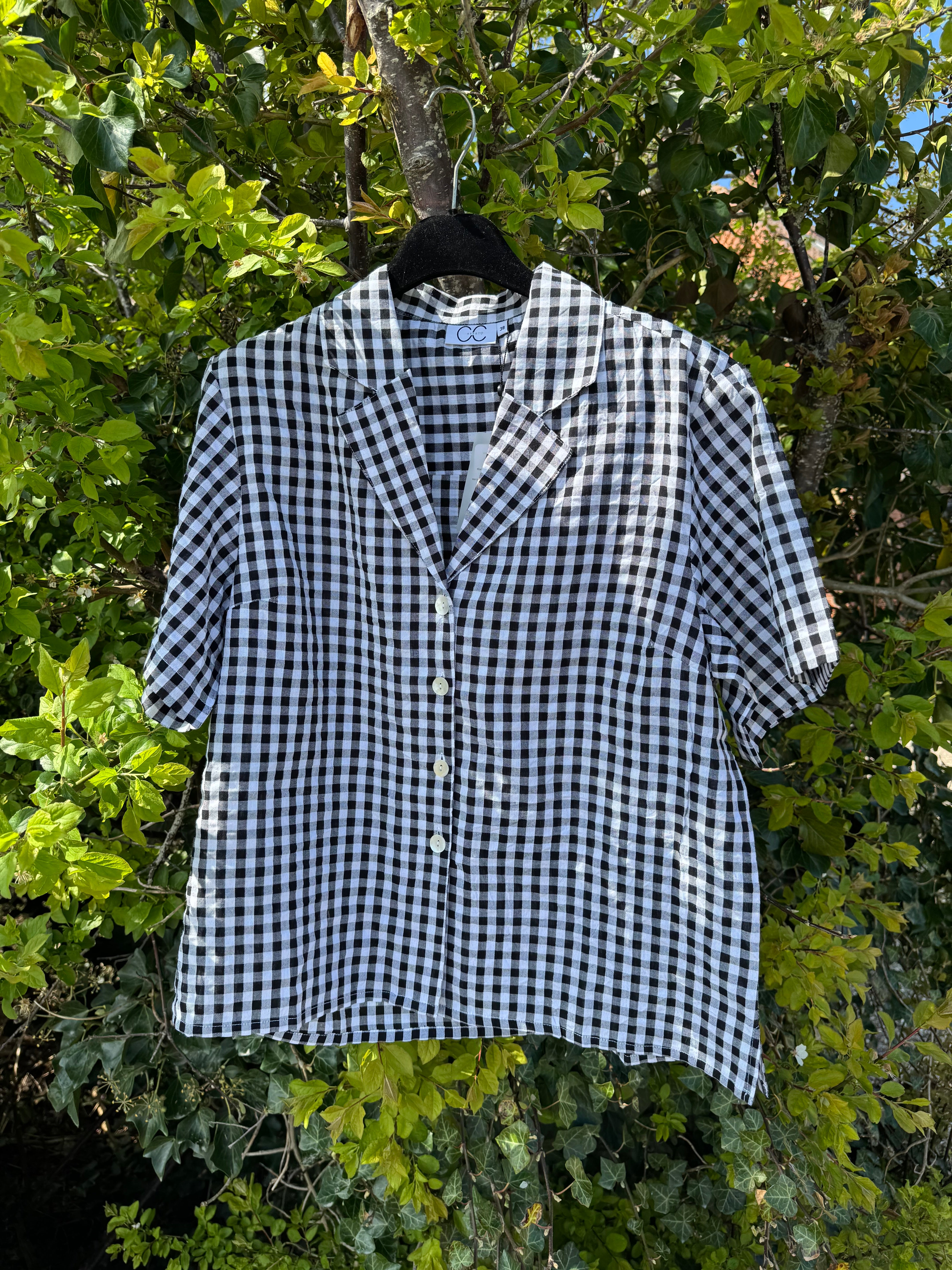Coster Copenhagen Skjorte - CC Heart Alena Skjorte i Black/White Check