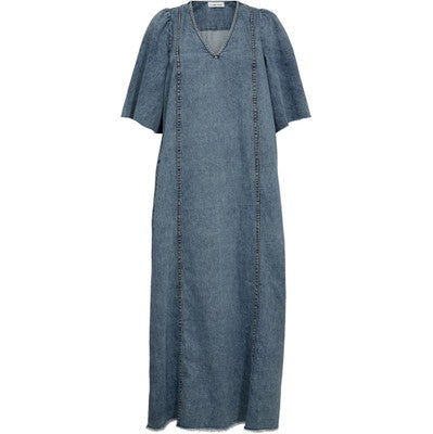 Haute L´amitié Kjole - Denim Raw Hem Kjole i Denim Blue