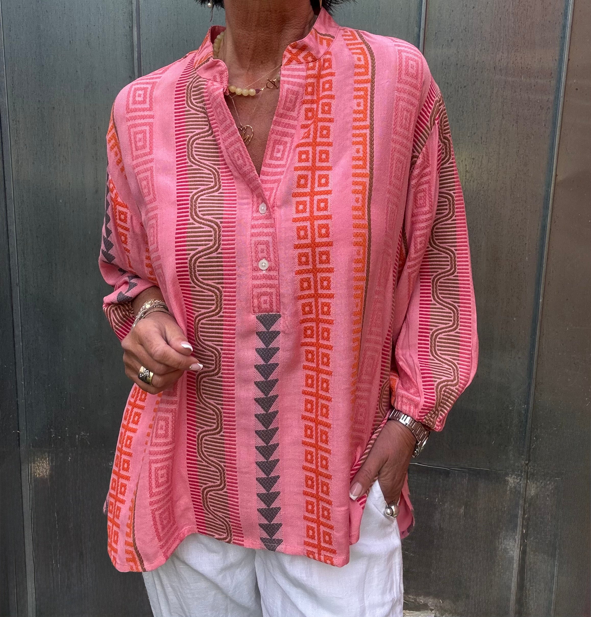 Black Colour Bluse - BcKos Bluse i Pink Multi
