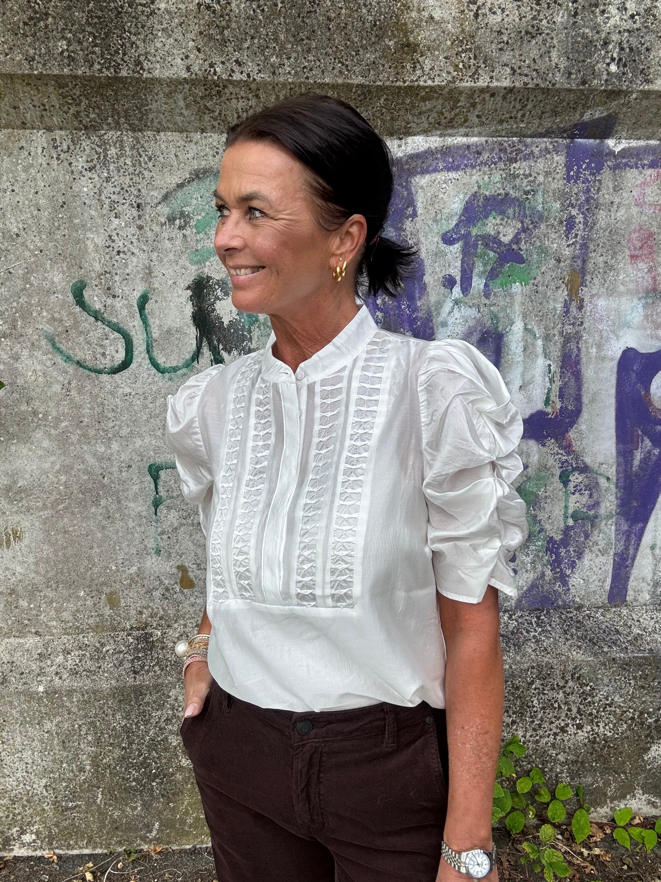 Gossia Bluse - AnnSofiGO Lull Bluse i Off White