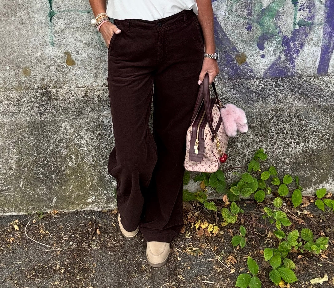 Pieszak Jeans - PD-Gilly French Jeans Baby Fløjl i Black Coffee