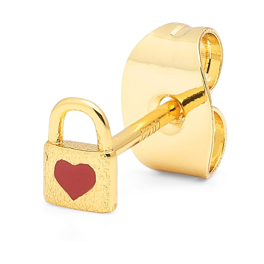 LULU Copenhagen Ørering - Love Lock Ørestik Forgyldt
