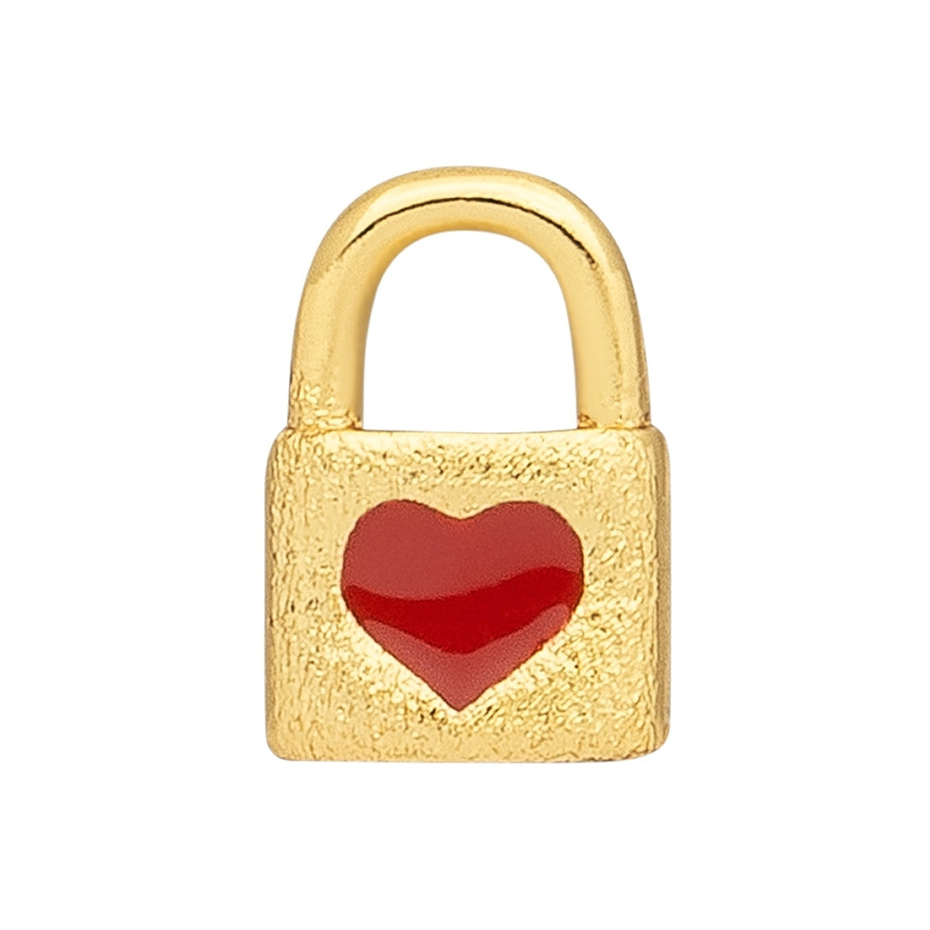 LULU Copenhagen Ørering - Love Lock Ørestik Forgyldt